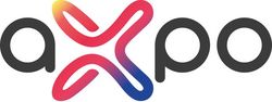 Das Logo zeigt das Wort Axpo in Kleinbuchstaben mit einem mehrfarbigen x-Design in der Mitte und dem Text „Official Partner“ darunter.