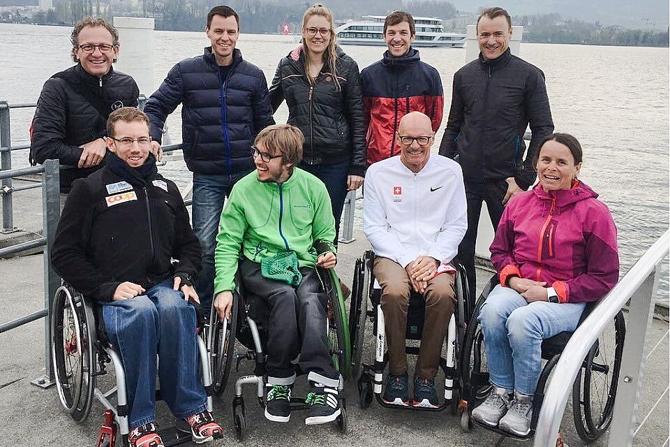 Para - Cyclisme avec les athlètes et le personnel