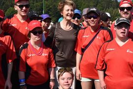 La Conseillère fédérale Simonetta Sommaruga à l'occasion de la Journée PluSport