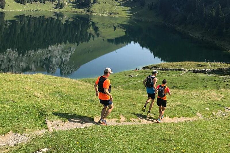 Chantal Cavin am trainieren für den Jungfrau Marathon