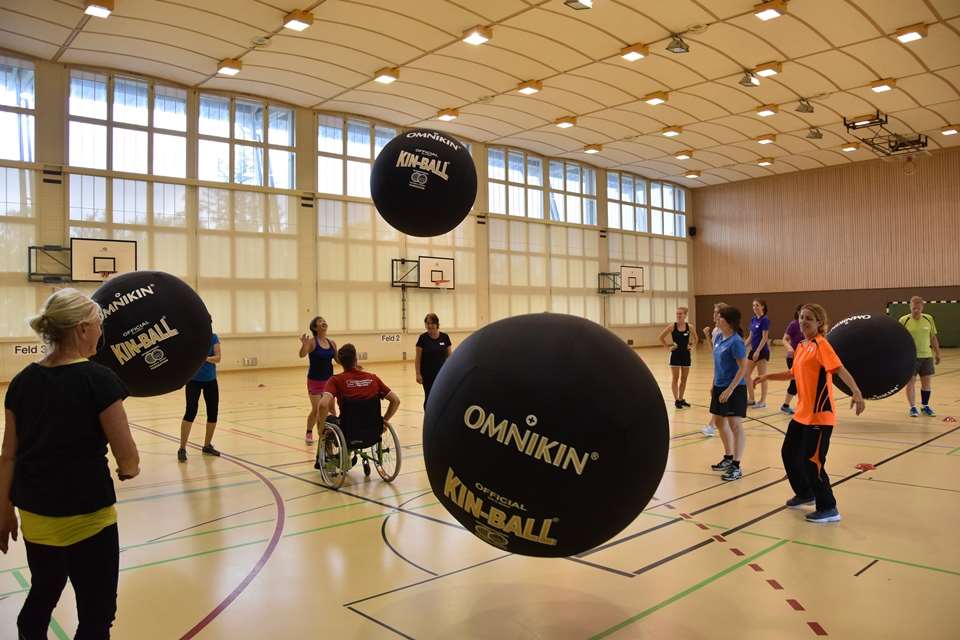 Als Beispiel für einen methodischen Aufbau wurde eine Kinball Lektion gewählt