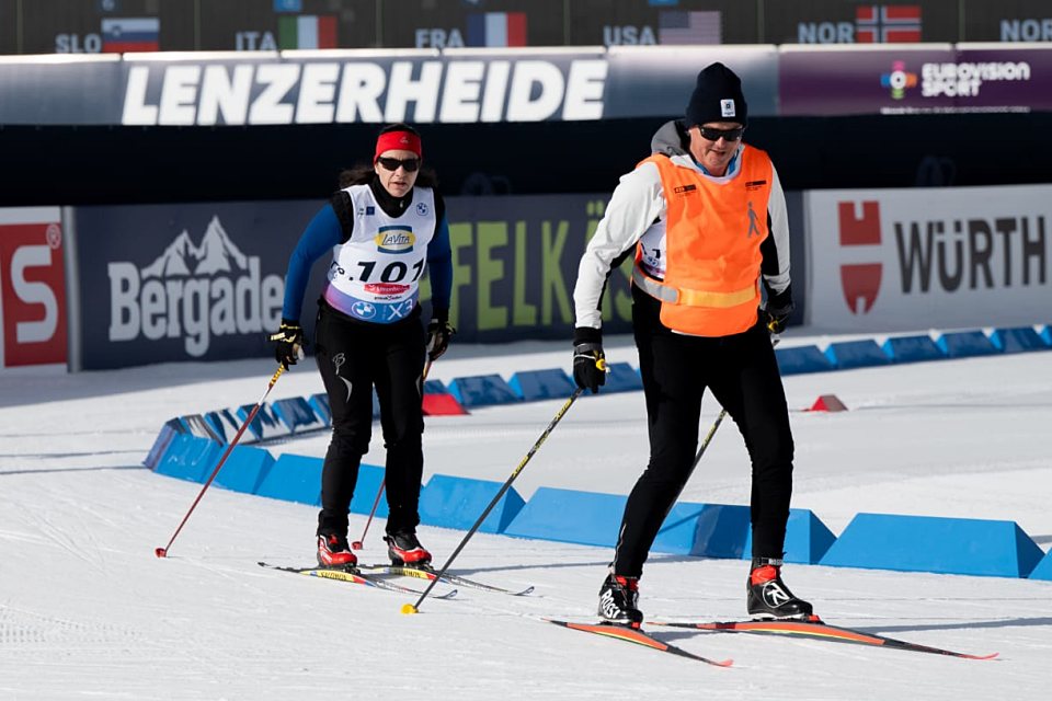 Merilen Geiger mit Guide und PluSport-Leiter Eric Tremp