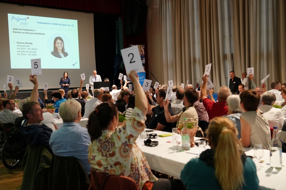 Simone Michlig est élue à l'unanimité comme nouvelle présidente de PluSport Suisse